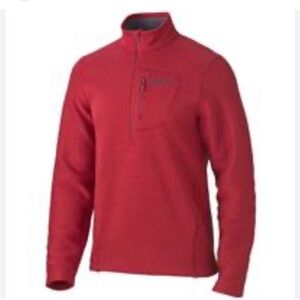 🔥FLEECE🔥MARMOT SWEATSHIRT Men’s Red Half Zip Drop Line SzXXL Pristine Pricefirm